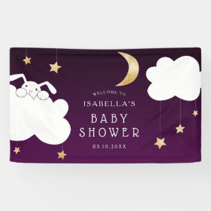 Lullaby Bunny Baby Shower Welcome Banner
