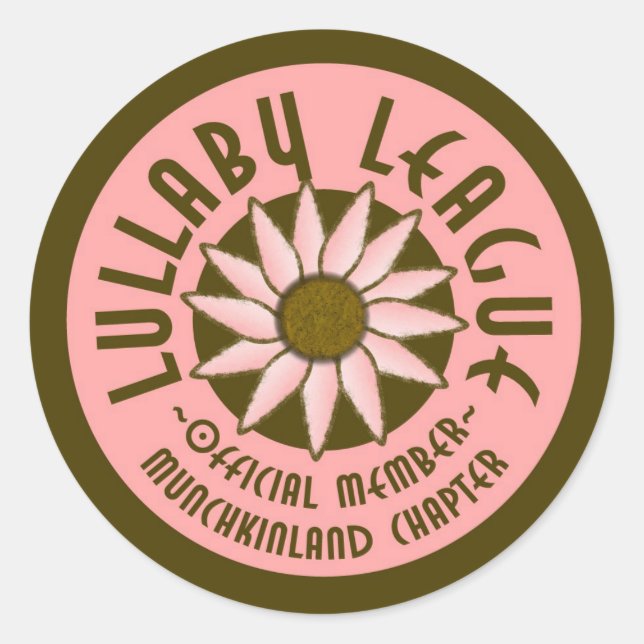 Lullaby League Classic Round Sticker (Front)
