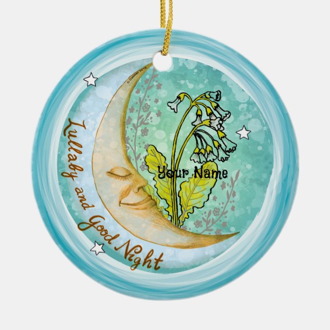 Lullaby Moon baby ornament  (Front)
