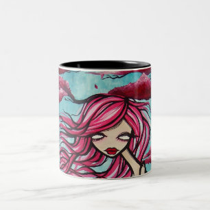 "Lullaby of Bird Land" Mug, Black Two-Tone Coffee Mug
