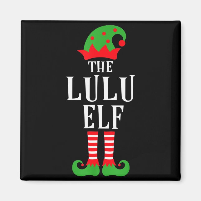 Lulu Elf Family Matching Group Christmas Gift Funn Magnet (Front)