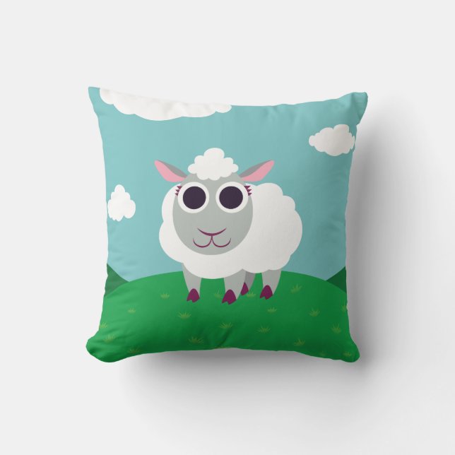 Lulu the Sheep Cushion (Front)
