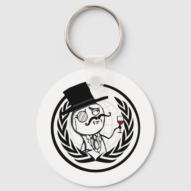 LulzSec Anonymous Logo Key Ring (Front)
