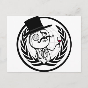 LulzSec Anonymous Logo Postcard