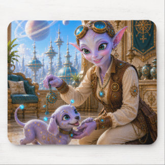 Luma and Her Cosmic Puppy Mousepad