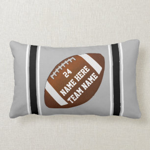 Lumbar Personalised Football Pillow, TEXT, COLORS Cushion