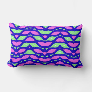 Lumbar Pillow, A multicolor fabric print pattern   Cushion