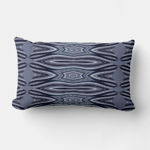 Lumbar Pillow, An elegant grey fabric pattern Cushion