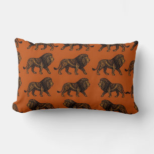 Lumbar Pillow Burnt Orange Modern Style