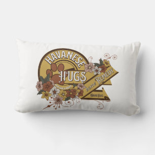 Lumbar Pillow, Floral, Gift for Havanese Dog Lover Cushion