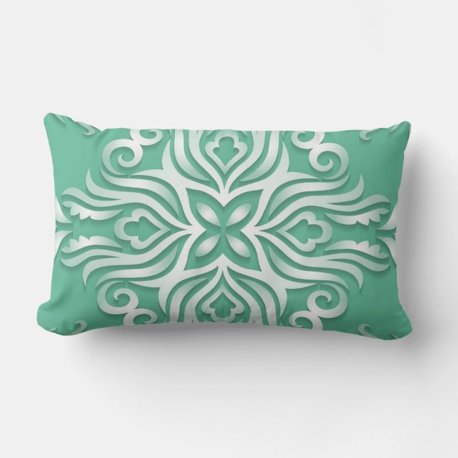 Lumbar Pillow Mint Design Designer Pillow (Front)