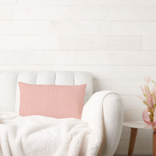 Lumbar Pillow Stripes Modern Coral Peach