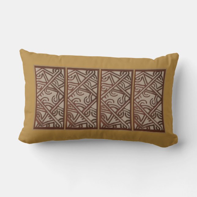 Lumbar Pillow with art inspired by New Guinea (Back)
