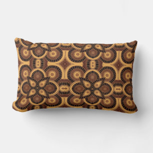 Lumbar Pillow with Tribal geometric pattern