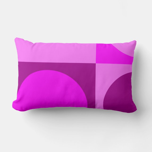 Lumbar Support Cushion, Tiles&Dots  in Pink Lumbar Cushion (Front)