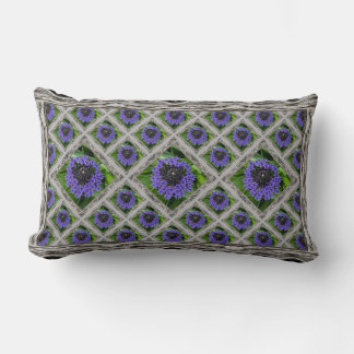 Lumbar Throw Pillow with Blue Scilla