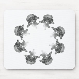 Lumbar Vertebra Starburst Pattern Chiropractic Mouse Pad