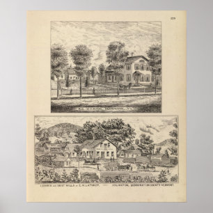 Lumber and Grist Mills in Arlington Vermont Poster