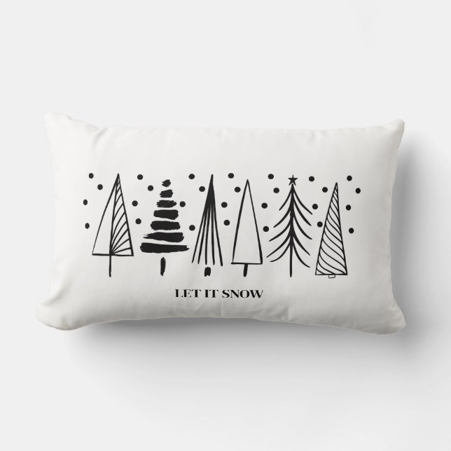 Lumber Cushion - Let it Snow Pine Tree's (Front)