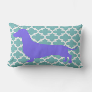Lumber Cushion - Purple Silhouette Dachshund