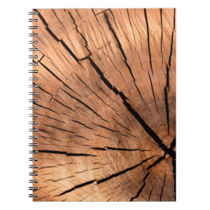 Lumber log wood tree cross section notebook