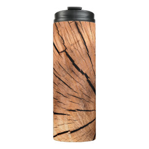 Lumber log wood tree cross section thermal tumbler