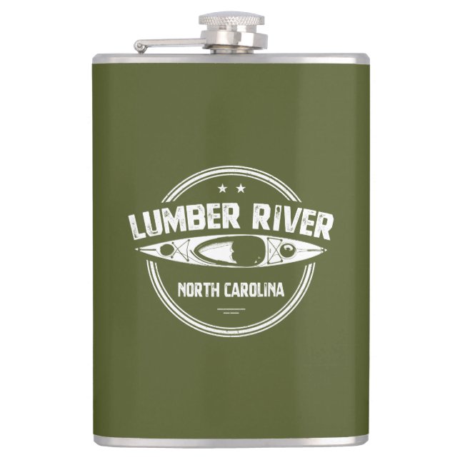 Lumber River, North Carolina Hip Flask (Front)