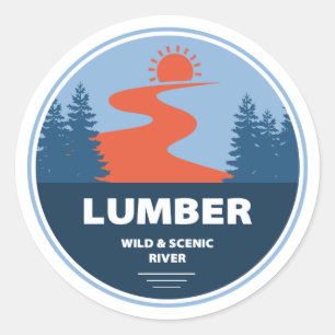 Lumber Wild And Scenic River, North Carolina Classic Round Sticker