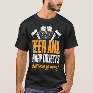 Lumberjack Axe Beer Arborist Forest Tree Forest T-Shirt
