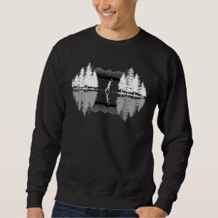 Lumberjack Axe Throwing Forest Sunset Target Axe Sweatshirt