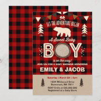 Lumberjack Baby Shower Invitation Lumberjack Party