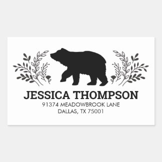Lumberjack Bear Address Label
