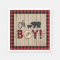 Lumberjack Bear Red Black Plaid Baby Shower Boy