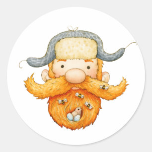 Lumberjack Birthday Party Classic Round Sticker