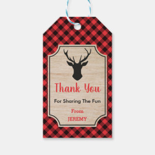 Lumberjack Birthday Party Favour Thank You Gift Ta Tags
