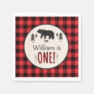 Lumberjack Birthday Party Napkin Lumberjack Party