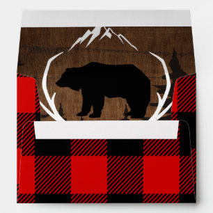 Lumberjack Birthday Plaid Envelope