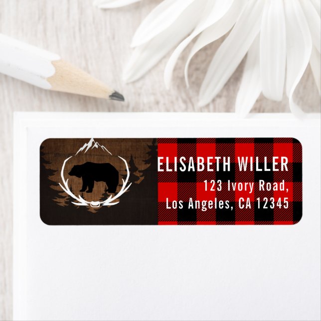 Lumberjack Birthday Return Address Label (Insitu)