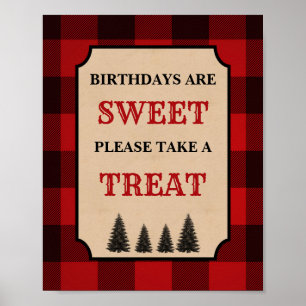 Lumberjack Birthdays Are Sweet Treat Sign