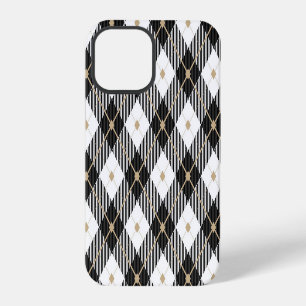 Lumberjack Black White Plaid Pattern iPhone 12 Pro Case