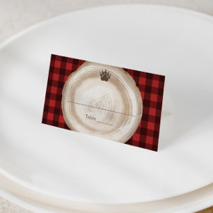Lumberjack Buffalo Plaid Food or Place Card