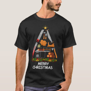 Lumberjack Christmasree Merry Christmas girl T-Shirt