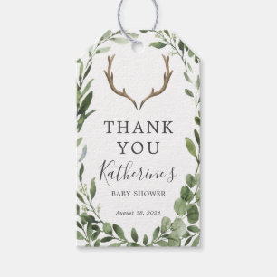 Lumberjack Deer Antler Baby Shower Favour Tag