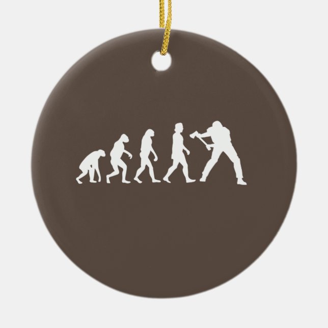 Lumberjack Evolution Ceramic Ornament (Front)