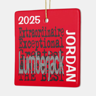 Lumberjack Extraordinaire CUSTOM Ceramic Ornament