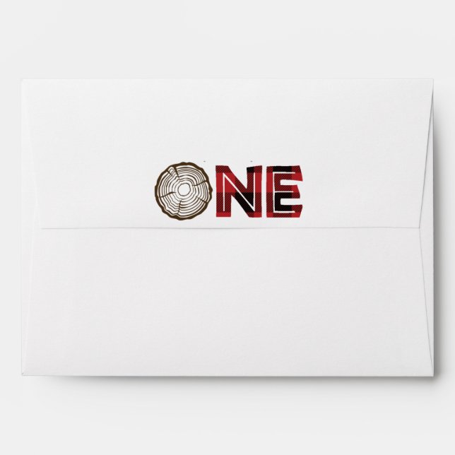 Lumberjack First Birthday Envelopes - Lumberjack F (Back (Top Flap))