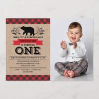 Lumberjack First Birthday Party Rustic Boy Photo