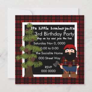 Lumberjack Gnome Invitation