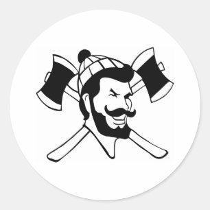 Lumberjack  Logger Classic Round Sticker