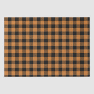 lumberjack orange and black checkers tissue paper